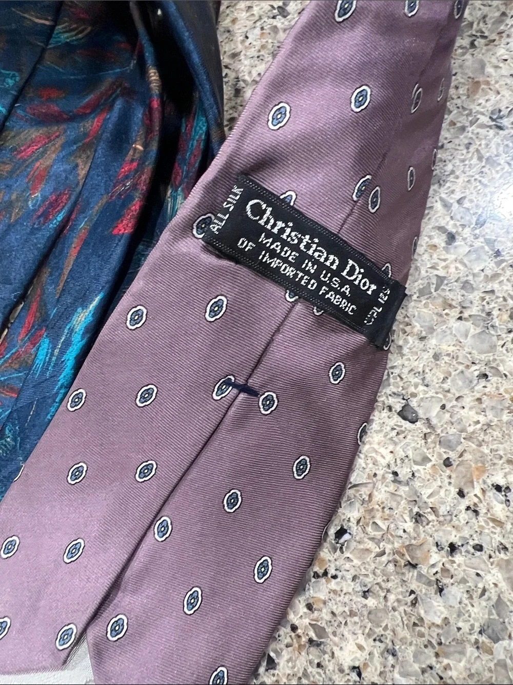 Assorted Men's Patterned Ties Dior Ralph Lauren - Multi-Color lot of 7 used z24